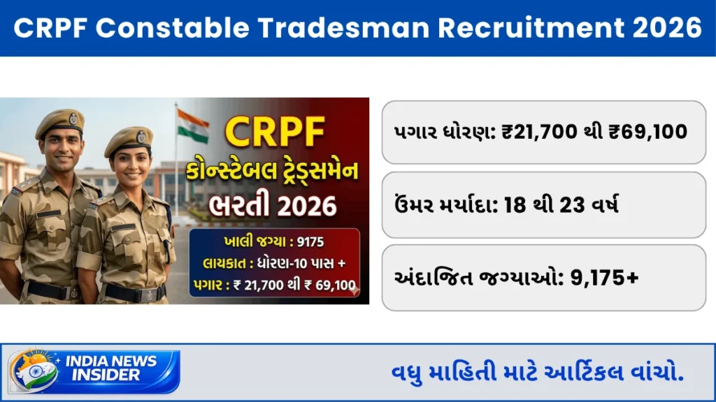CRPF Constable Tradesman