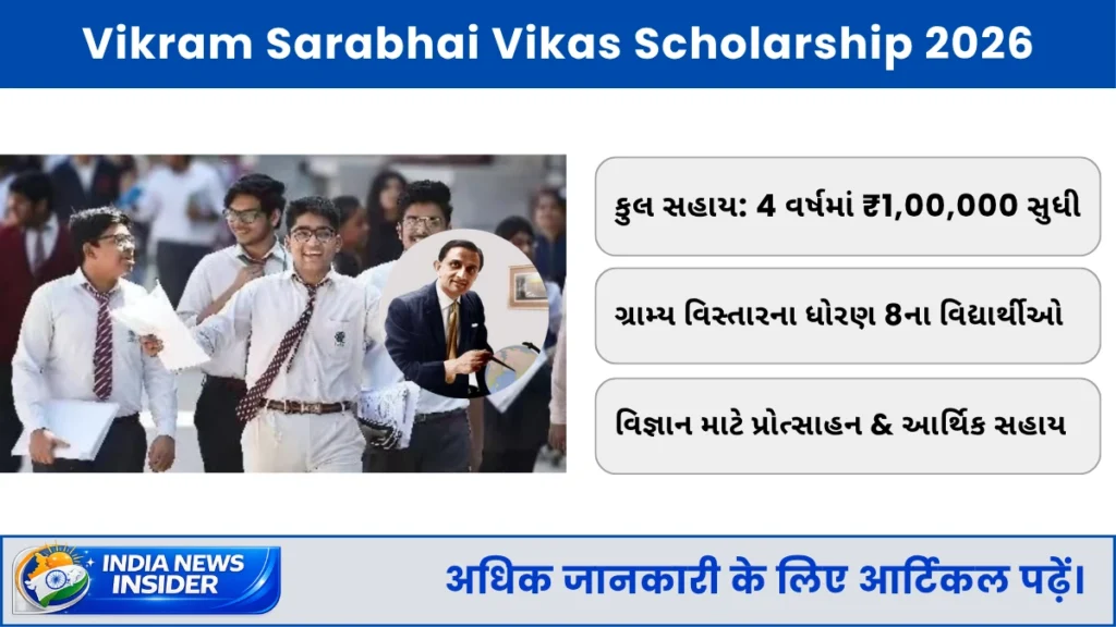 Vikram Sarabhai Vikas Scholarship 2026